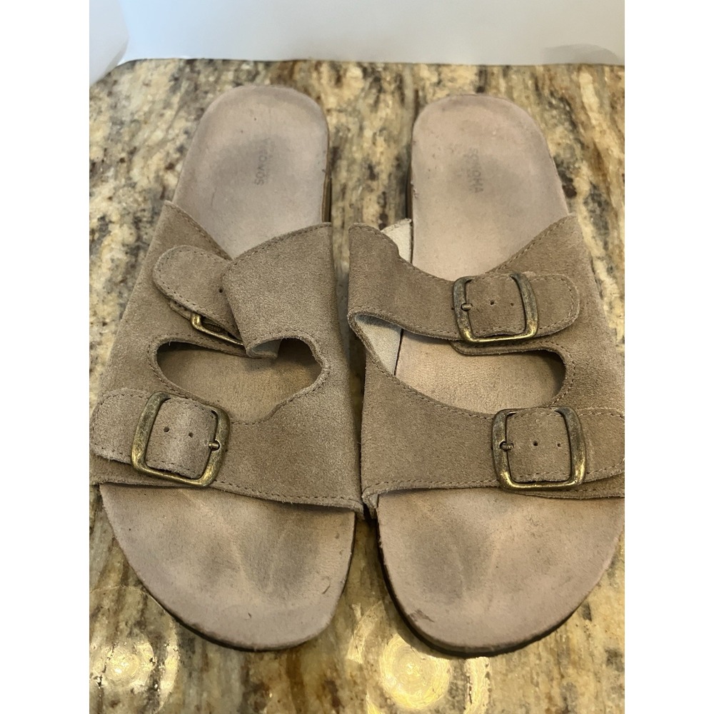 Sonoma Women's 10 Soft Footbed Arizona Taupe - Suede Kohls Slip On Berk Like